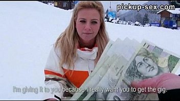 Amateur blonde Czech girl Nathaly Teges pounded for money