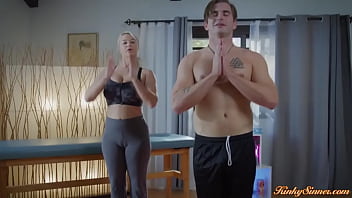 Milf London River is flirting with her hunk yoga instructor.As a member of cougar society she didnt miss the chance and lets the guy fuck her hard.