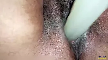 Making homemade dildo I was though how Indian slut will take in pussy and ass